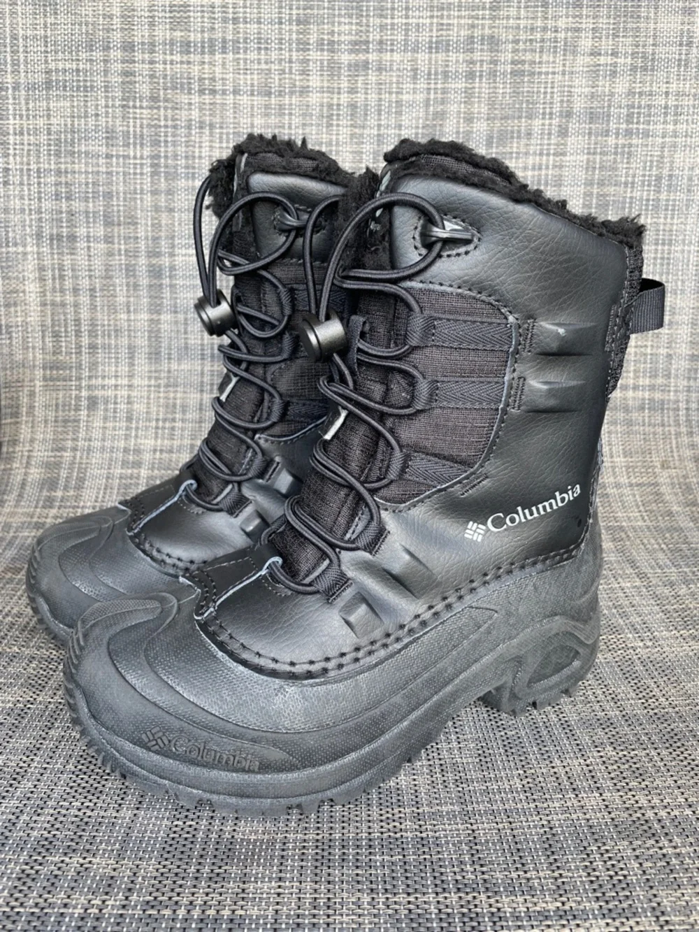 Columbia Kids Bugaboot Celsius waterproof winter boots in black Youth size 1